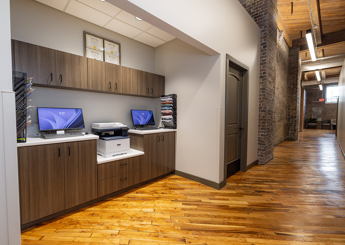 Capital View Dentistry Hallway and Printing Area