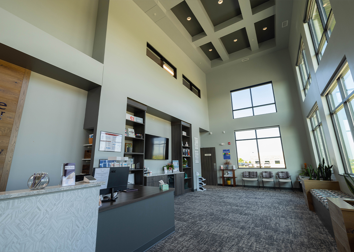 Foot and Ankle Center of Iowa lobby waiting area